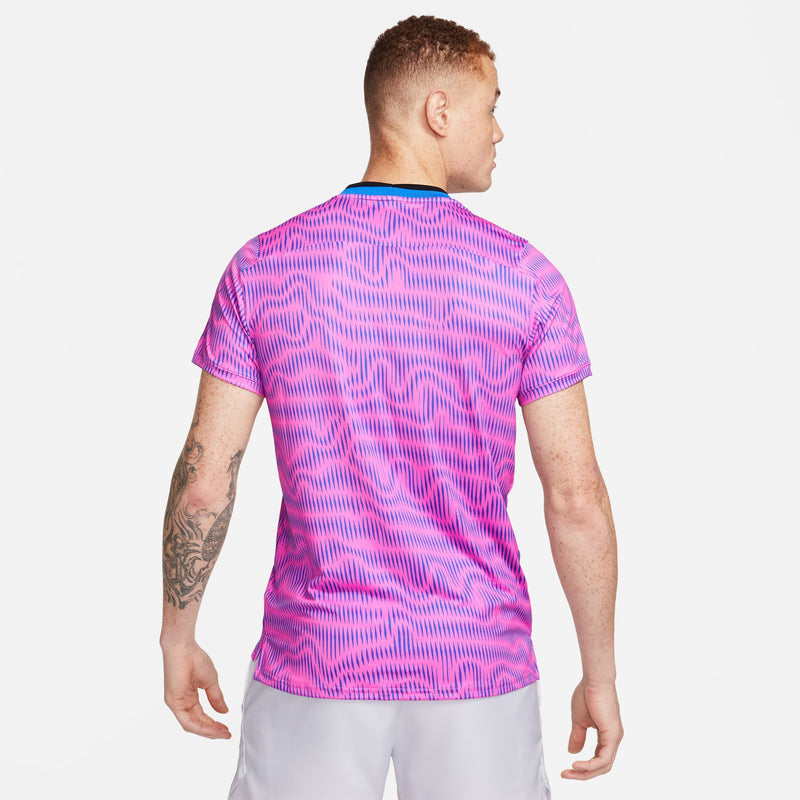 Men's Court Dri-Fit Advantage Top in Playful Pink/Lt Photo Blue/White