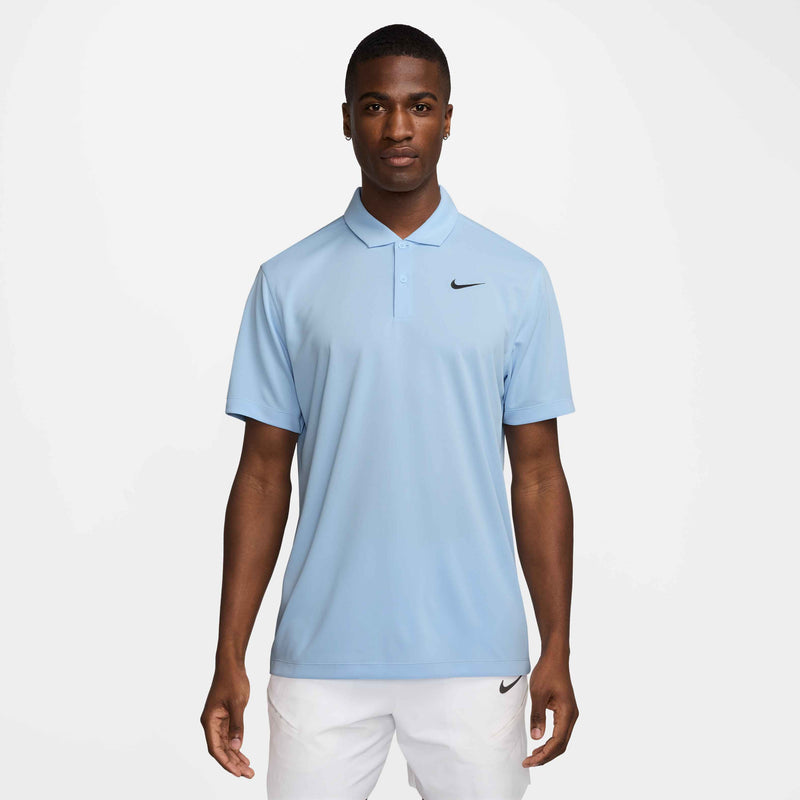 Men's Court Dri-FIT Tennis Polo in Celestine Blue/Black