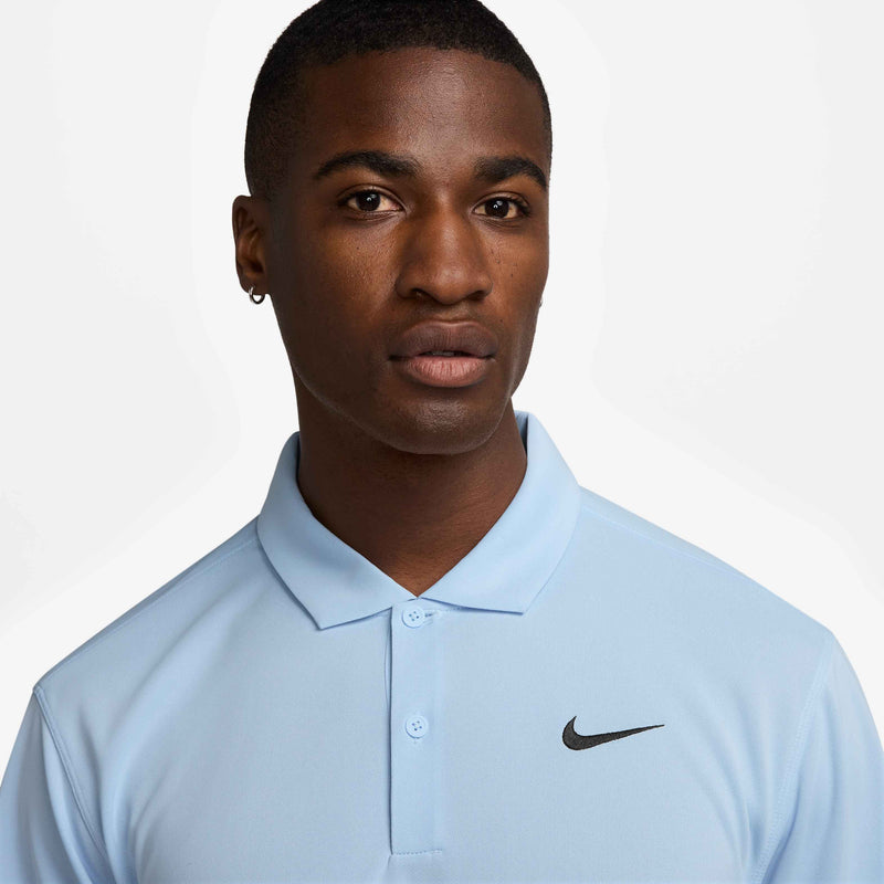 Men's Court Dri-FIT Tennis Polo in Celestine Blue/Black