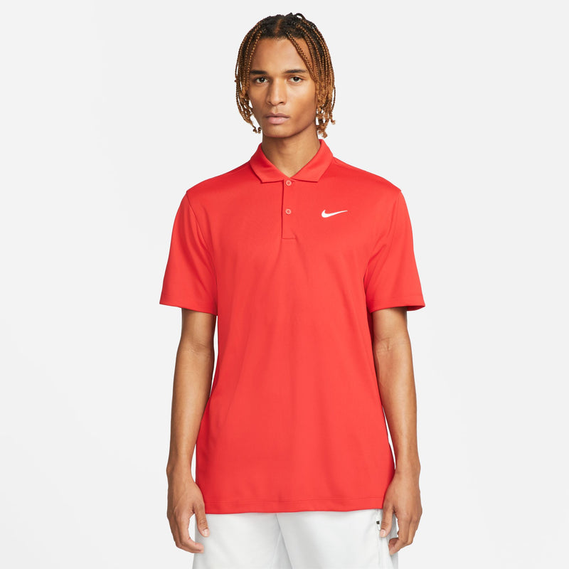 Men's Court Dri-FIT Tennis Polo in University Red/White