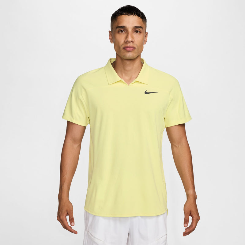 Men's Court Slam Dri-FIT ADV Tennis Polo in Luminous Green/Medium Ash
