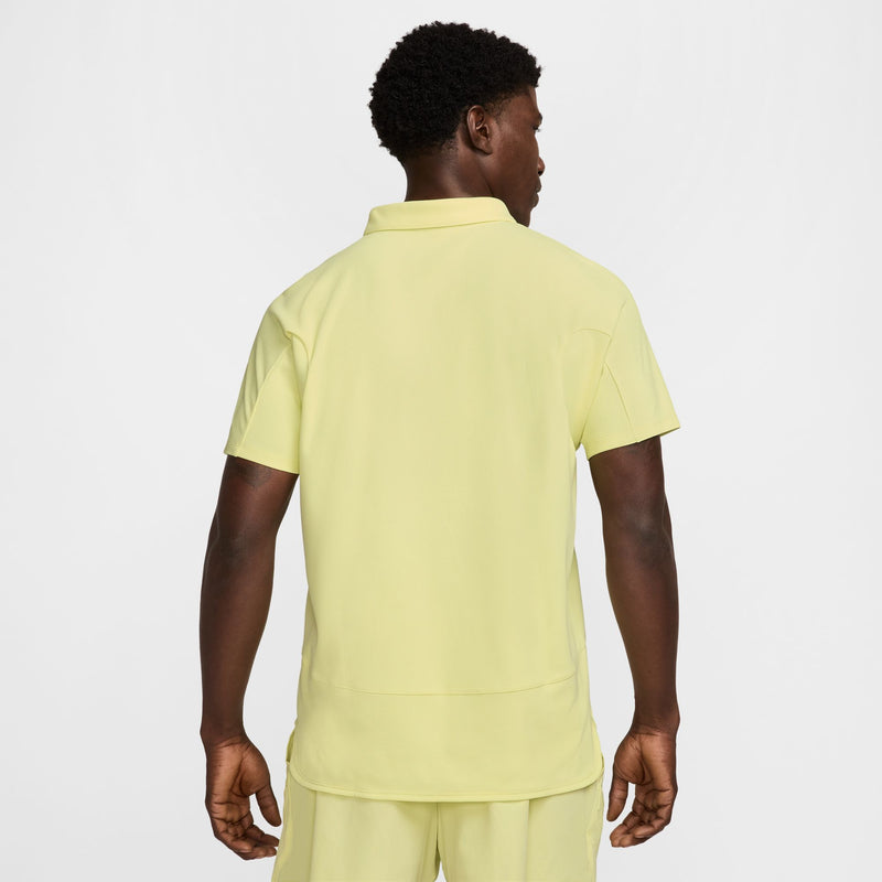 Men's Court Slam Dri-FIT ADV Tennis Polo in Luminous Green/Medium Ash