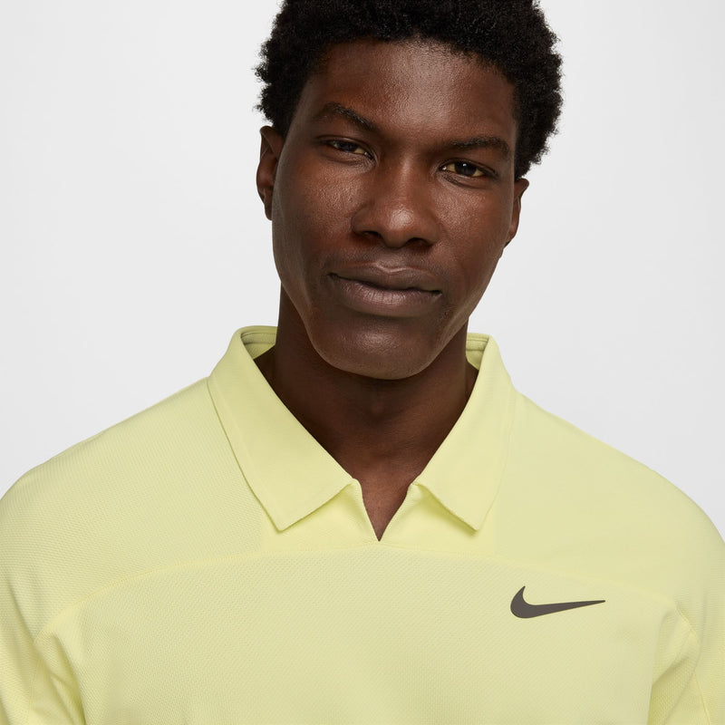 Men's Court Slam Dri-FIT ADV Tennis Polo in Luminous Green/Medium Ash