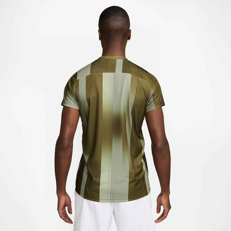 Men's Court Victory Dri-FIT Tennis Top in Olive Flak/White