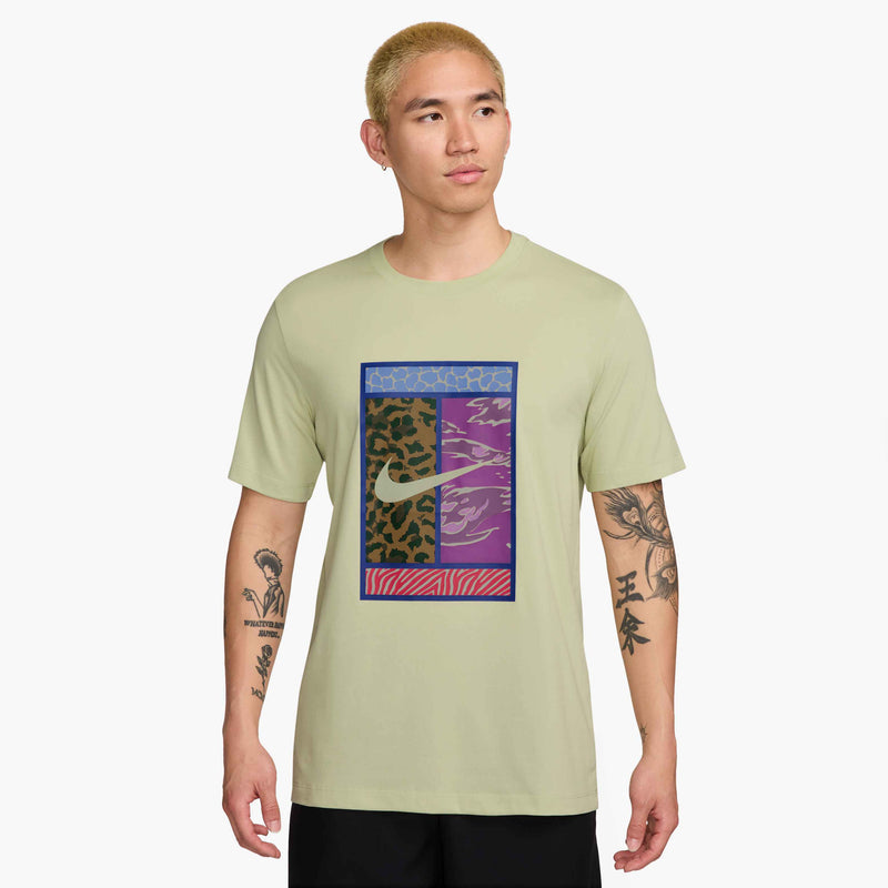 Men's Dri-Fit Court Tee in Olive Aura