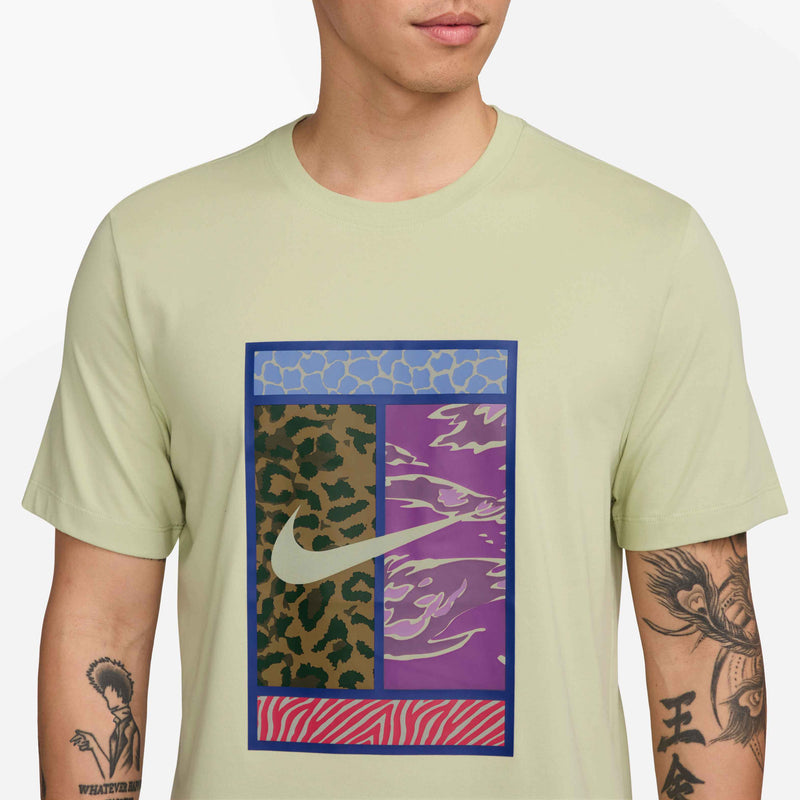Men's Dri-Fit Court Tee in Olive Aura
