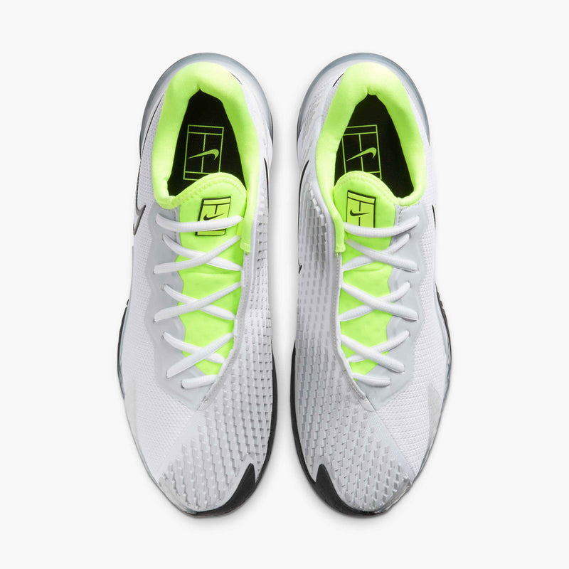 Men's Hard Court Air Zoom Vapor Cage 4 in White/Black Volt Pure Platinum