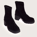 Flint - Black Suede