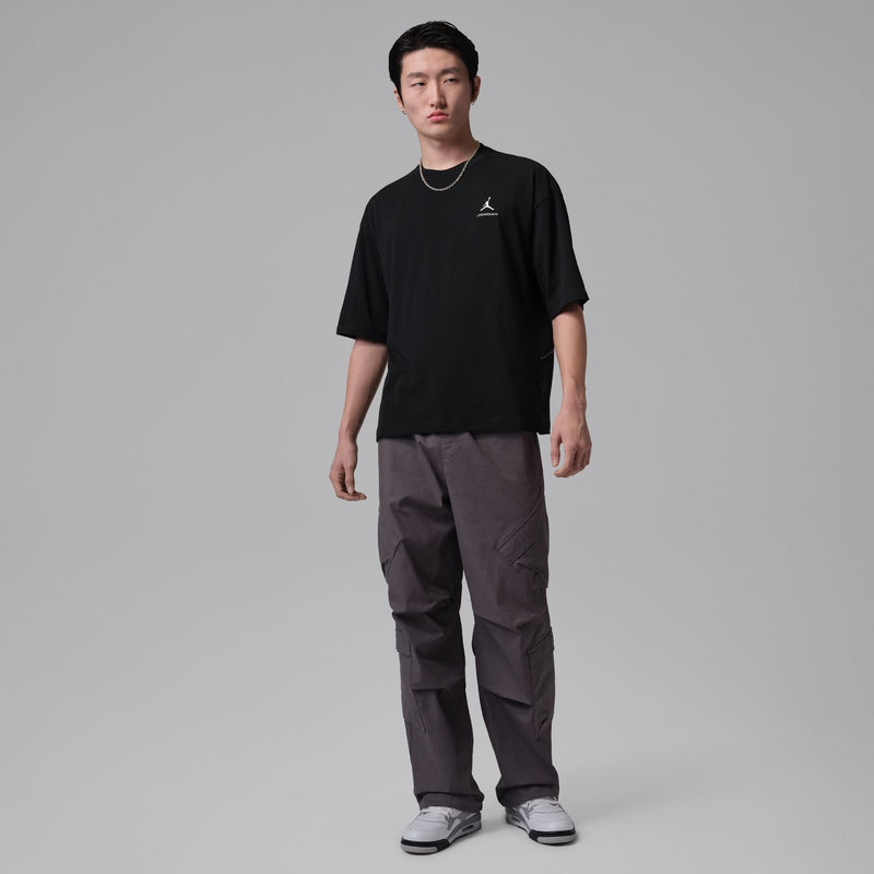 Men's black oversized crewneck T-shirt with JORDAN chest logo