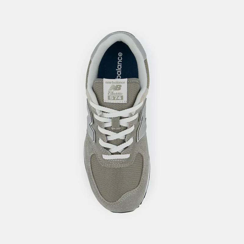 New Balance Grade Boys 574 Core Lace Sport Lifestyle Shoes in Grey