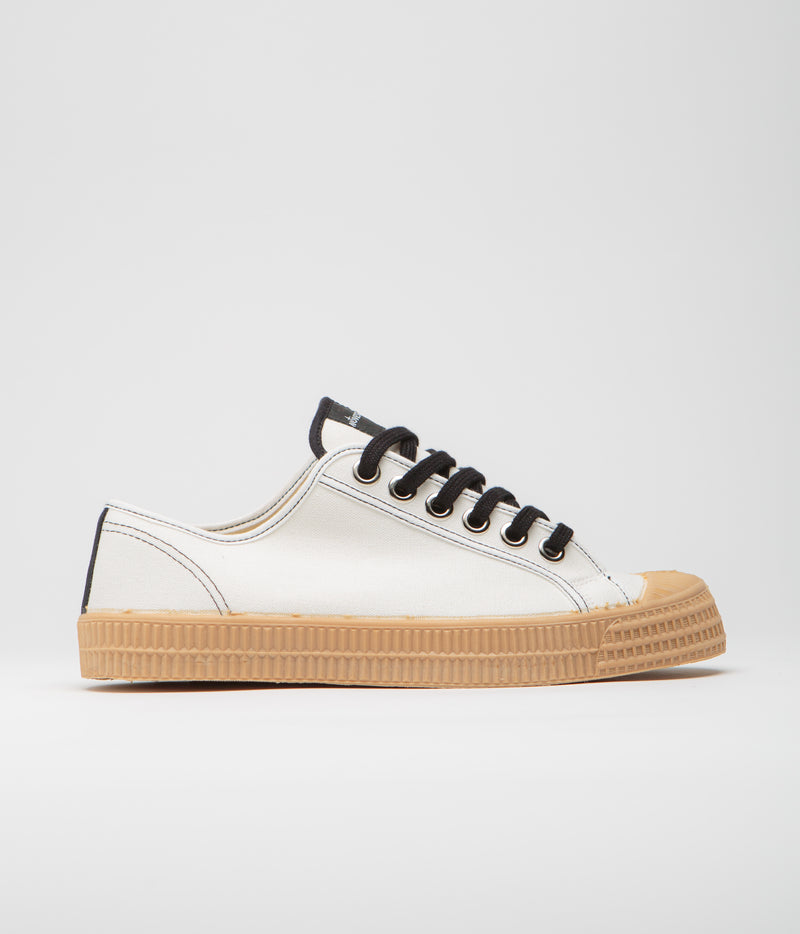 Novesta Star Master Contrast Stitch Shoes in 10 White and Black / 003 Transparent