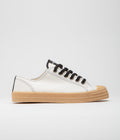 Novesta Star Master Contrast Stitch Shoes in 10 White and Black / 003 Transparent