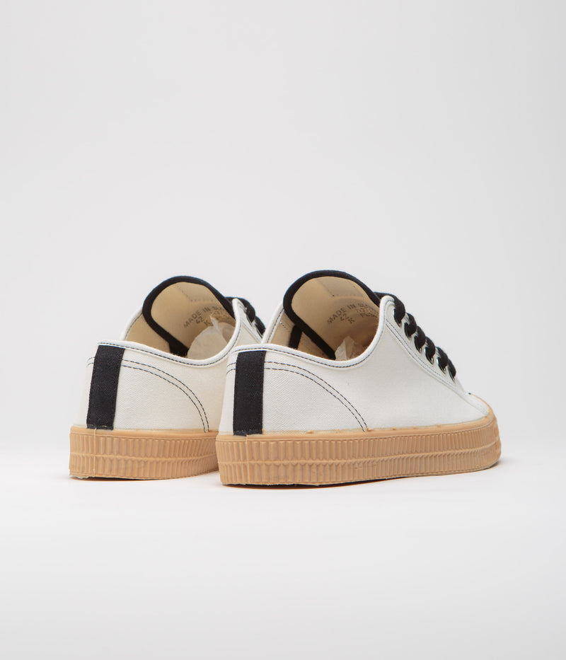 Novesta Star Master Contrast Stitch Shoes in 10 White and Black / 003 Transparent