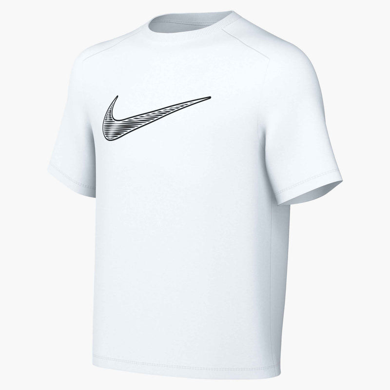 Older Kids' (Boys') Multi Dri-Fit Short-Sleeve Training Top In White/Black