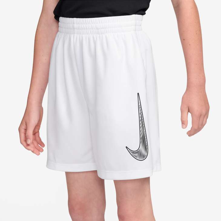 Older Kids' (Boys') Multi Dri-Fit Training Shorts In White/Black