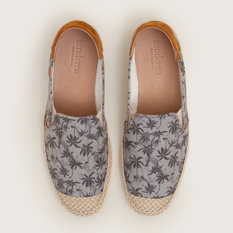 Palms - Grey Printed Canvas