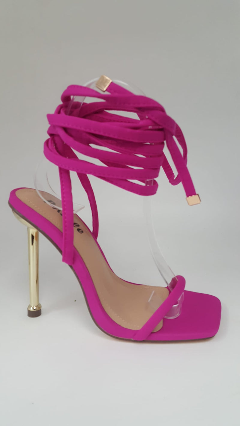 Pazzle Chica-01 Women's Open Toe Lace up High Heels Sandals