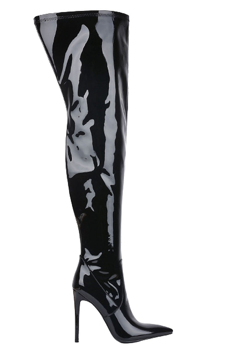 Pointy Toe Stiletto Heel Tall Dress Boots Dalen By Cape Robbin