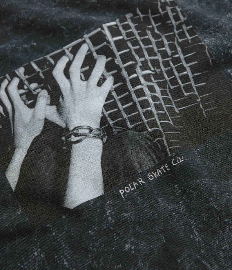 Polar Caged Hands Acid Long Sleeve T-Shirt in Black
