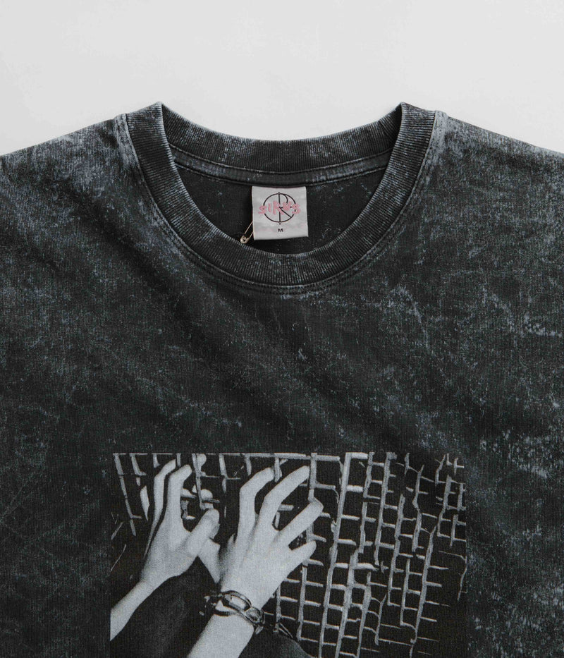 Polar Caged Hands Acid Long Sleeve T-Shirt in Black