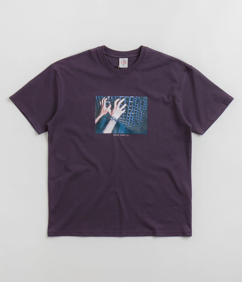 Polar Caged Hands T-Shirt in Dark Violet