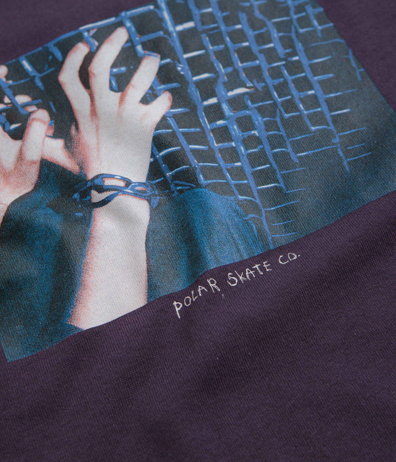 Polar Caged Hands T-Shirt in Dark Violet