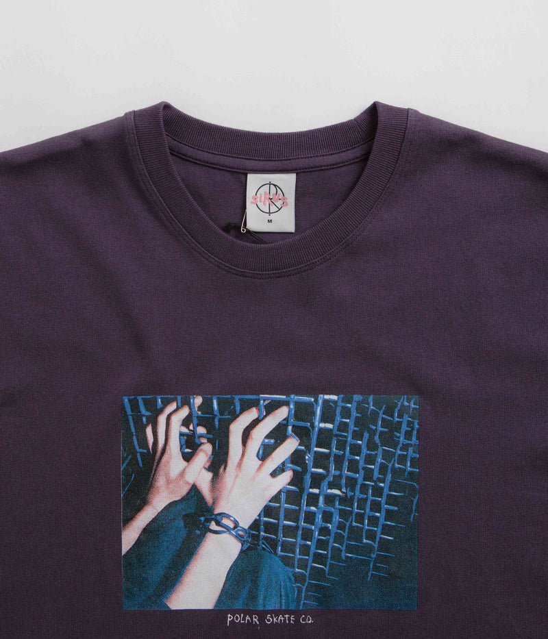 Polar Caged Hands T-Shirt in Dark Violet