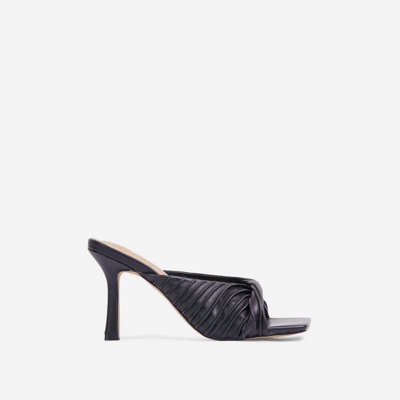 Reese By Lemonade Square Peep Toe Kitten Heel Sandals
