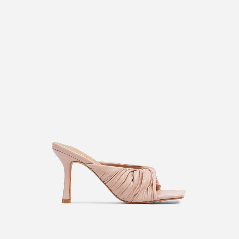 Reese By Lemonade Square Peep Toe Kitten Heel Sandals