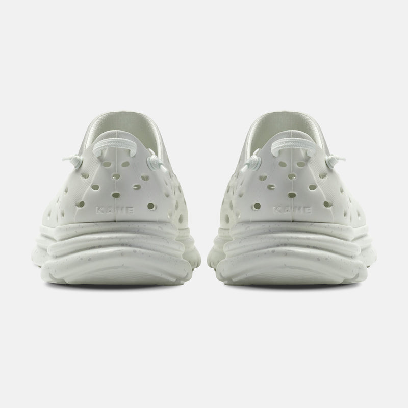 KANE Revive recovery shoe in cloud gray color, back view