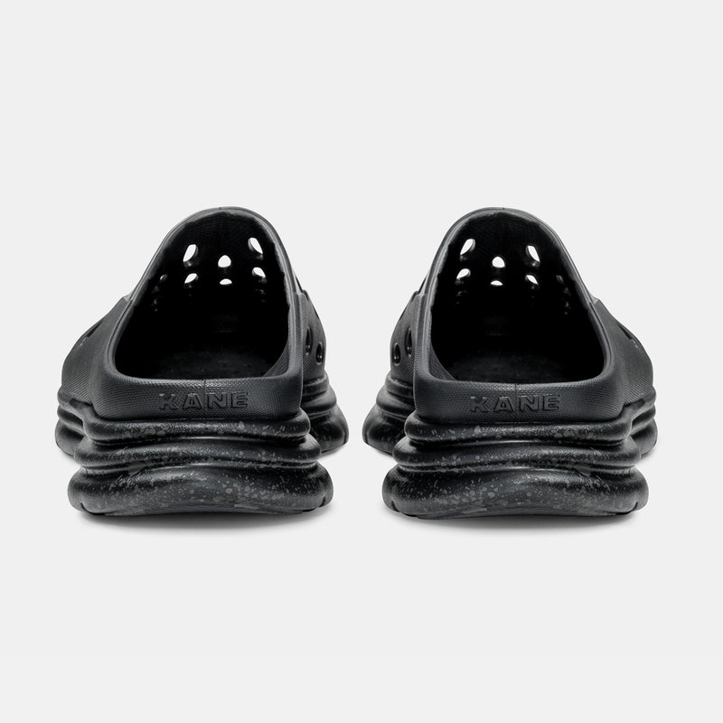 KANE Revive OB recovery shoe in black color, back view