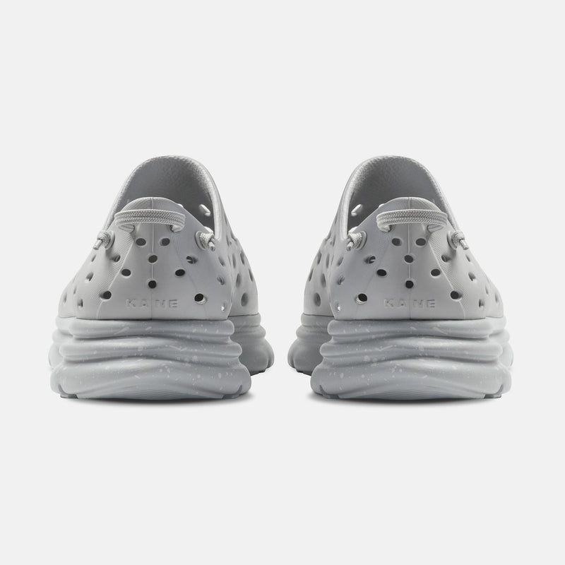KANE Revive recovery shoe in stone color, back view