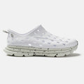 KANE Revive recovery shoe in white / gray speckle color, profile view