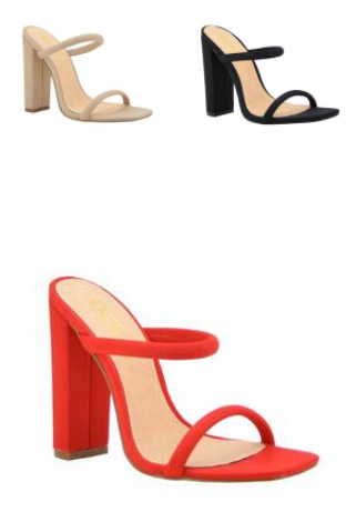 Rodeo Square Toe Block Heel Sandal
