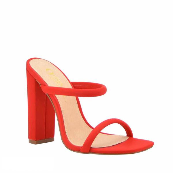 Rodeo Square Toe Block Heel Sandal