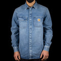Carhartt WIP Salinac Shirt Jacket  Blue Worn Bleach
