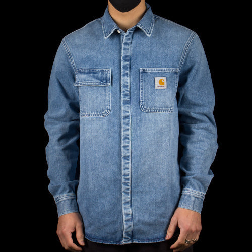 Carhartt WIP Salinac Shirt Jacket  Blue Worn Bleach