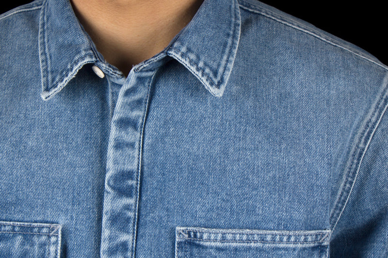 Carhartt WIP Salinac Shirt Jacket Blue Worn Bleach