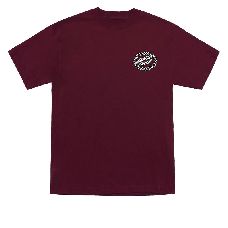 Santa Cruz Collage Oval Dot T-Shirt - Maroon