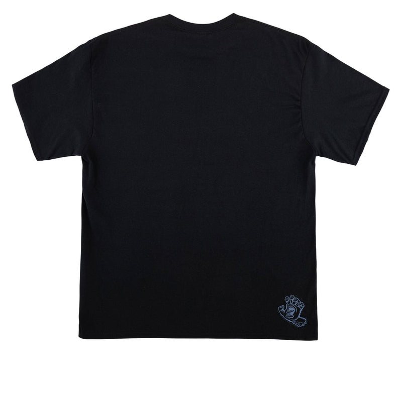 Santa Cruz Cut Strip Front T-Shirt - Black