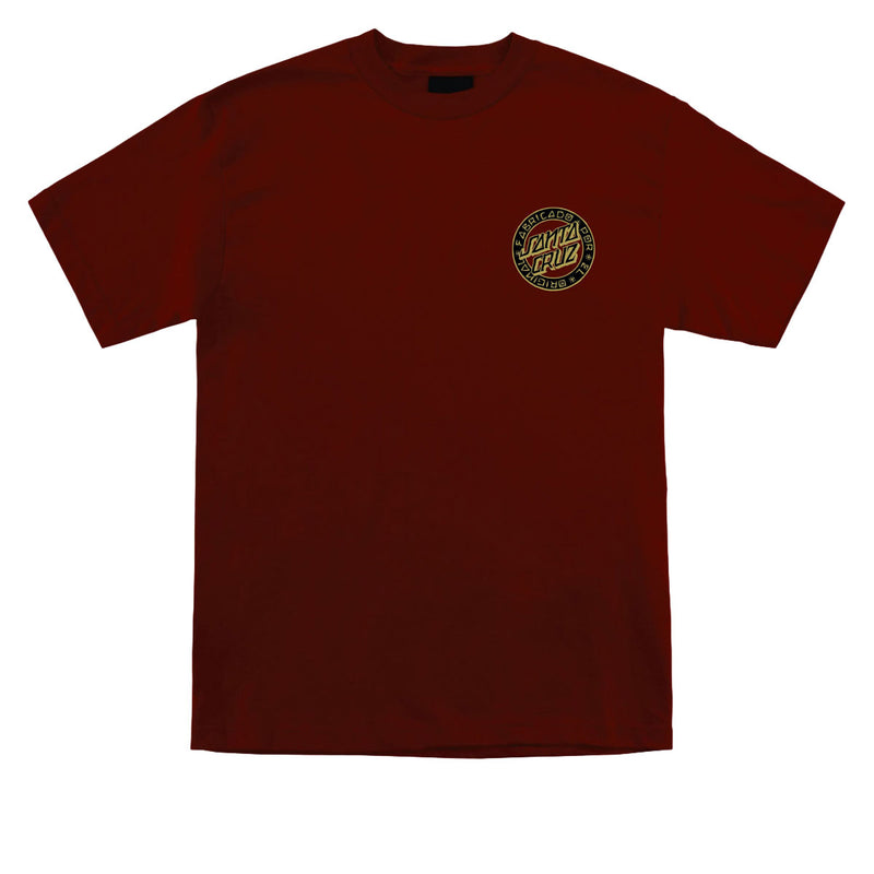 Santa Cruz Loco Dot T-Shirt - Burgundy