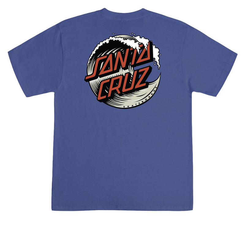 Santa Cruz Wave Dot T-Shirt - Metro Blue/Dust