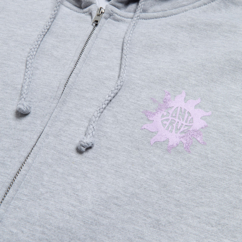 Santa Cruz Womens Sun Daze Zip Hoodie - Grey Heather