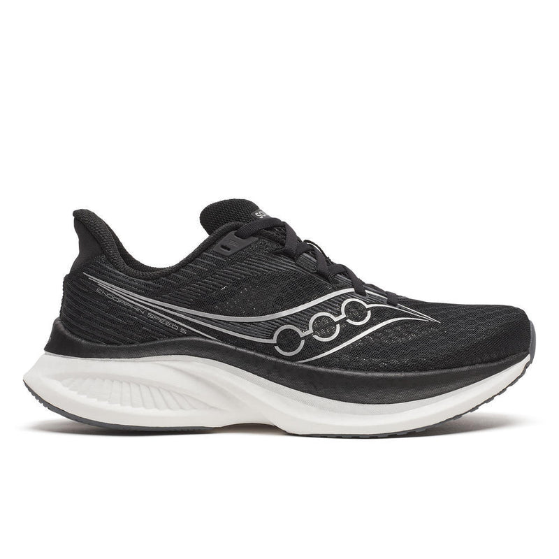 Saucony Men's Endorphin Speed 5 Running Shoes in Black/White (Wide)