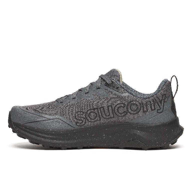 Saucony Men's Peregrine 16 Running Shoes in Carbon/Black (Wide)