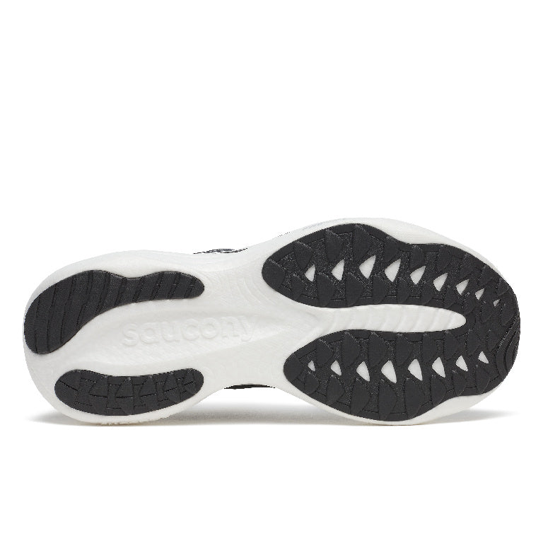 Saucony Men's Ride 19 Running Shoes in Black/Silver (Wide)
