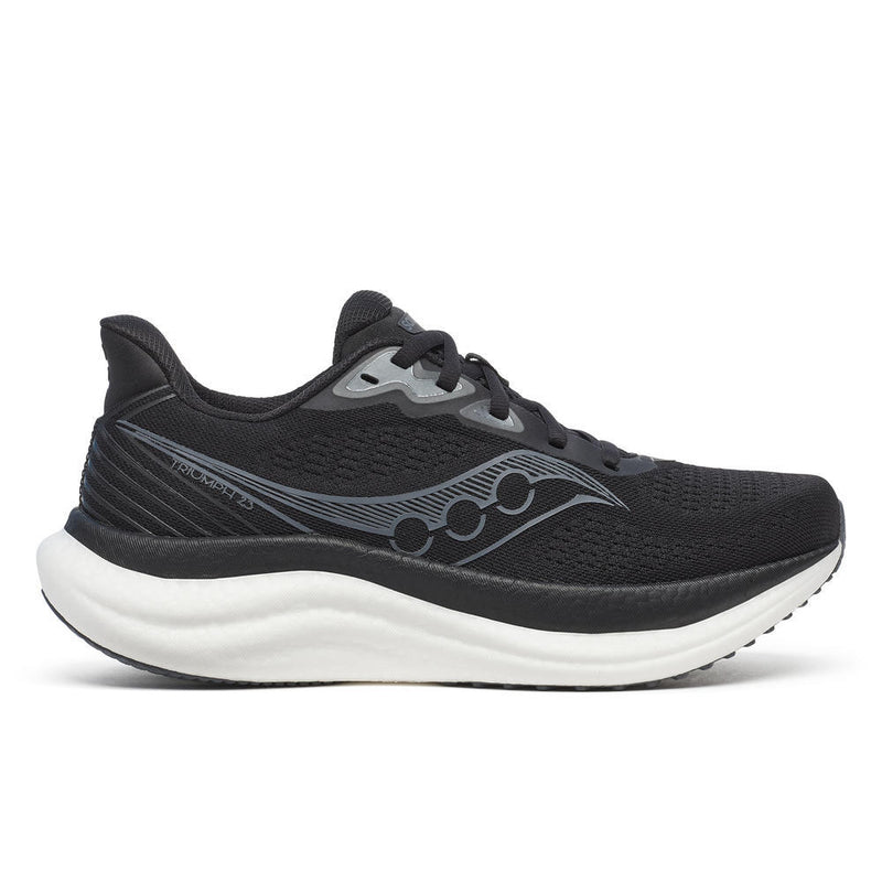 Saucony Women's TRiumph 23 Running Shoes in Black/White (Wide)