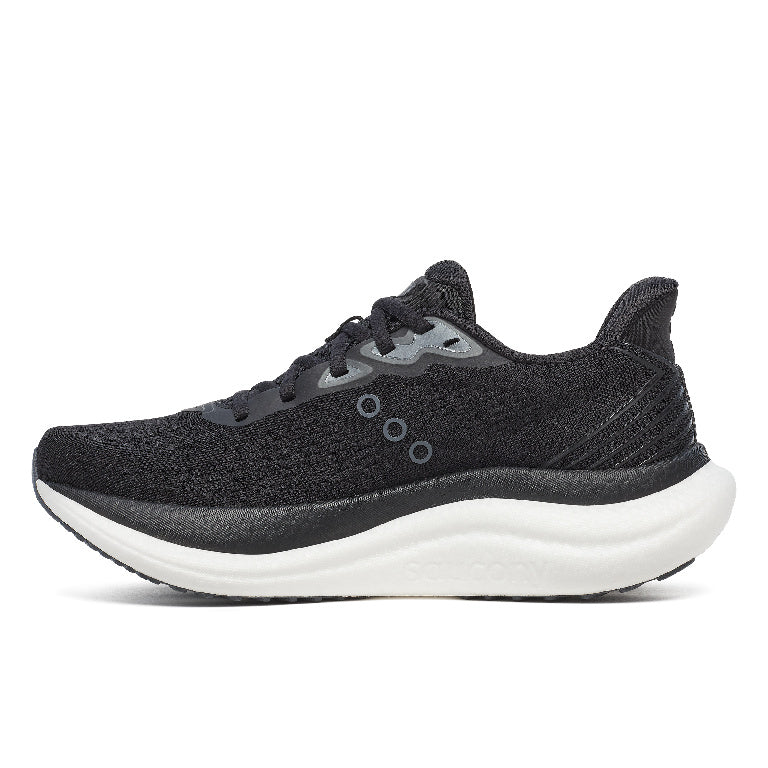 Saucony Women's TRiumph 23 Running Shoes in Black/White (Wide)