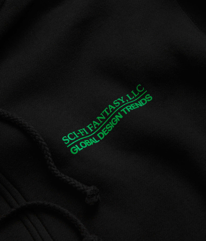 Sci-Fi Fantasy Design Trends Zip Up Hoodie in Black