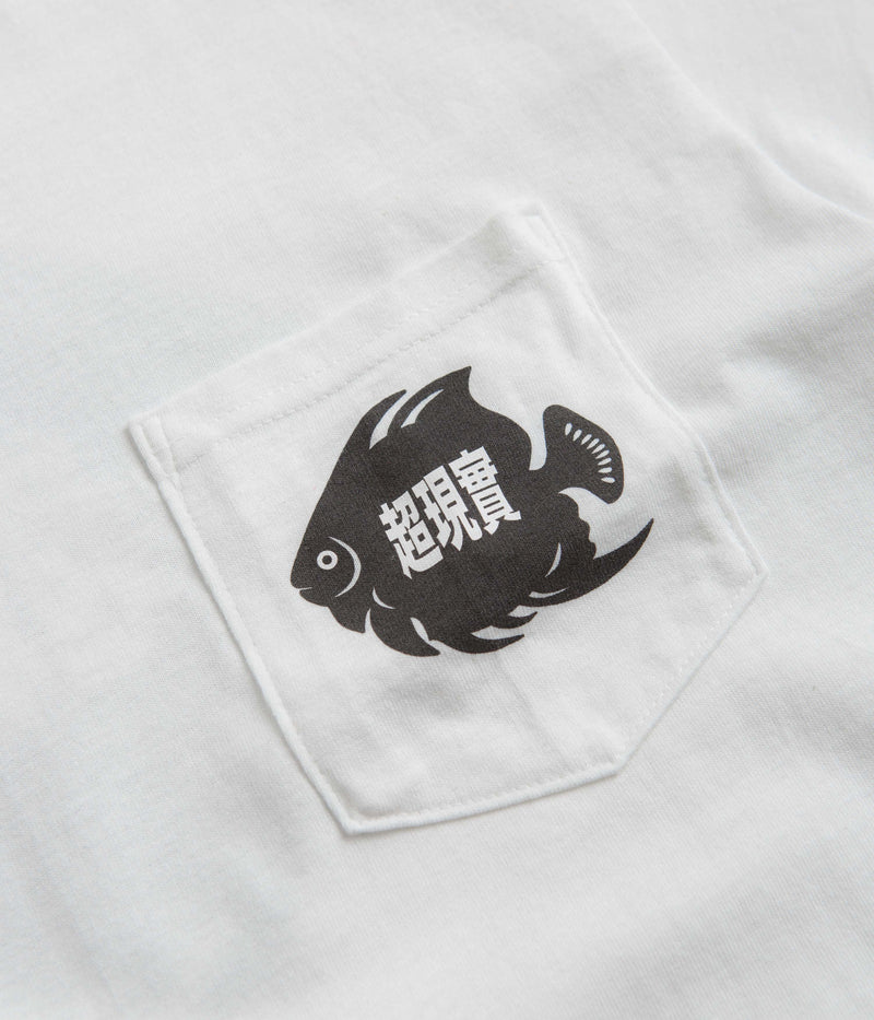 Sci-Fi Fantasy Fish Pocket T-Shirt in White